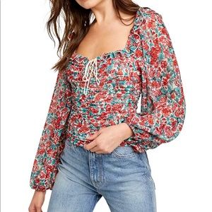 Free People Mabel Printed Blouse